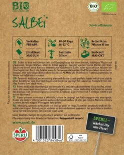 BIO Salbei, Mehrjährige Heil- Und Gewürzpflanze Mit Einem Breiten Buschigen Wuchs