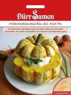 Dürr Mikrowellenkürbis SC 415 F1, Sehr Dekorative Und Lagerfähige Sorte Mit Hohem Speisewert