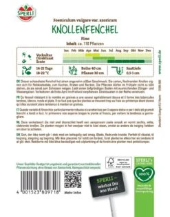 Knollenfenchel Fino, Schossfest, Bewährte Sorte, Zarte Knollen, Saatgut Von Sperli