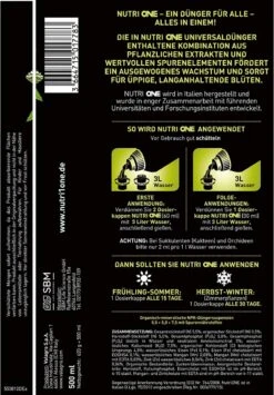 Nutri ONE Universal-Dünger, Flüssigkonzentrat Für Topfpflanzen, Balkonpflanzen, Gemüse, Kräuter Und Garten, 500 Ml Flüssigdünger -Erden & Dünger Verkäufe nutri one universal duenger fluessigkonzentrat fuer topfpflanzen balkonpflanzen gemuese kraeuter und garten 500 ml fluessigduenger2