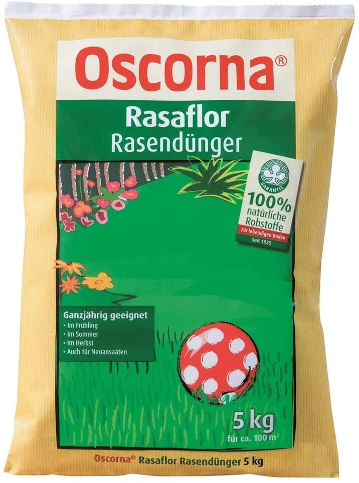 Oscorna Rasaflor Rasendünger, 5 Kg Für Ca. 100m² 4 Oscorna Rasaflor Rasendünger, 5 Kg Für Ca. 100m² – Bild 2