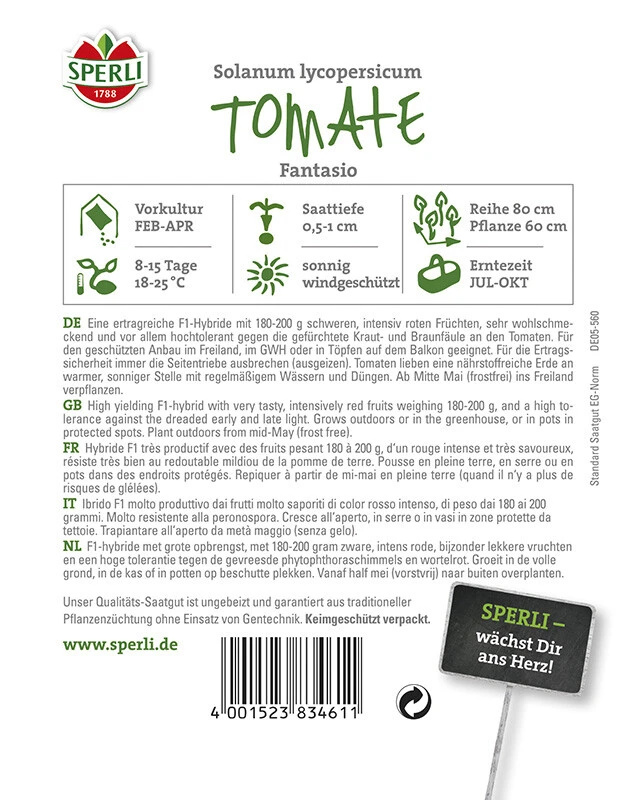 Salat-Tomate Fantasio F1, Freilandtomate, Hochtolerant Gegen Kraut- Und Braunfäule 4 Salat-Tomate Fantasio F1, Freilandtomate, Hochtolerant Gegen Kraut- Und Braunfäule – Bild 2