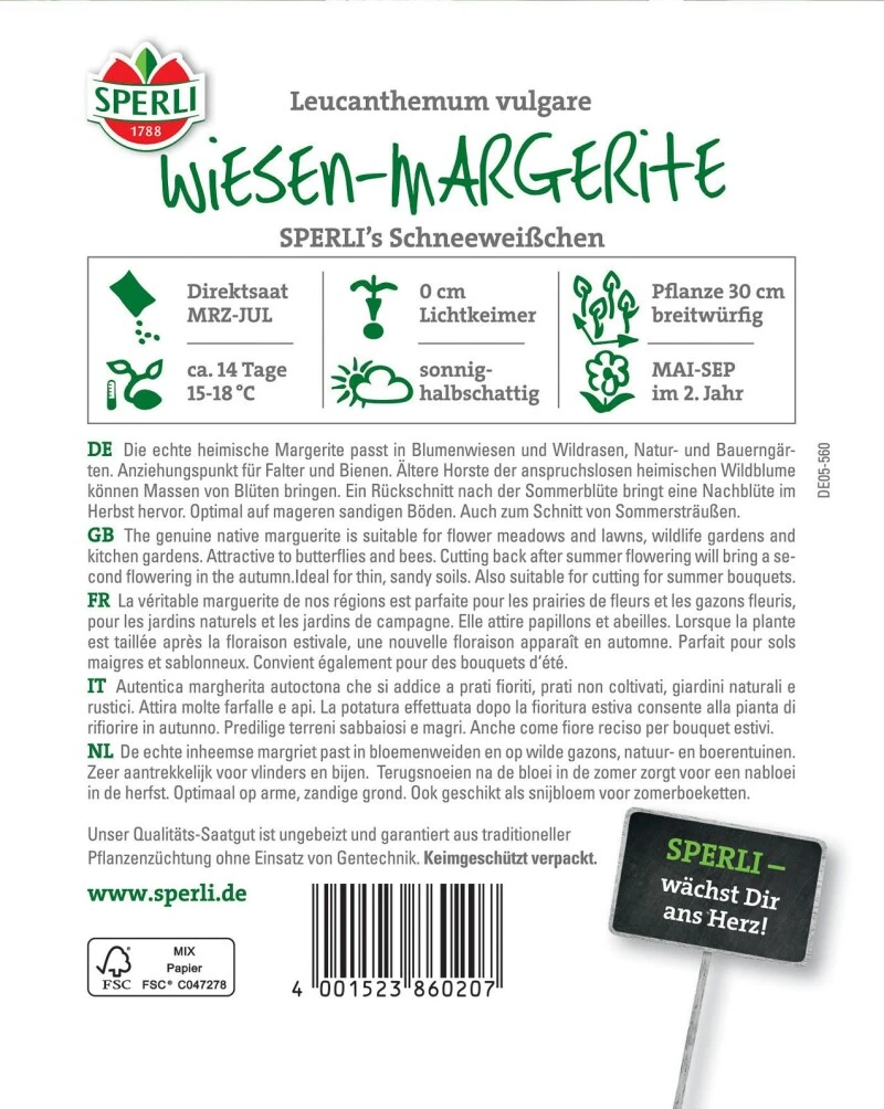 Wiesen-Margerite Schneeweißchen | Ideale Pflanze Für Blumenwiesen Wildrasen Natur- U Bauerngärten 3 Wiesen-Margerite Schneeweißchen | Ideale Pflanze Für Blumenwiesen Wildrasen Natur- U Bauerngärten